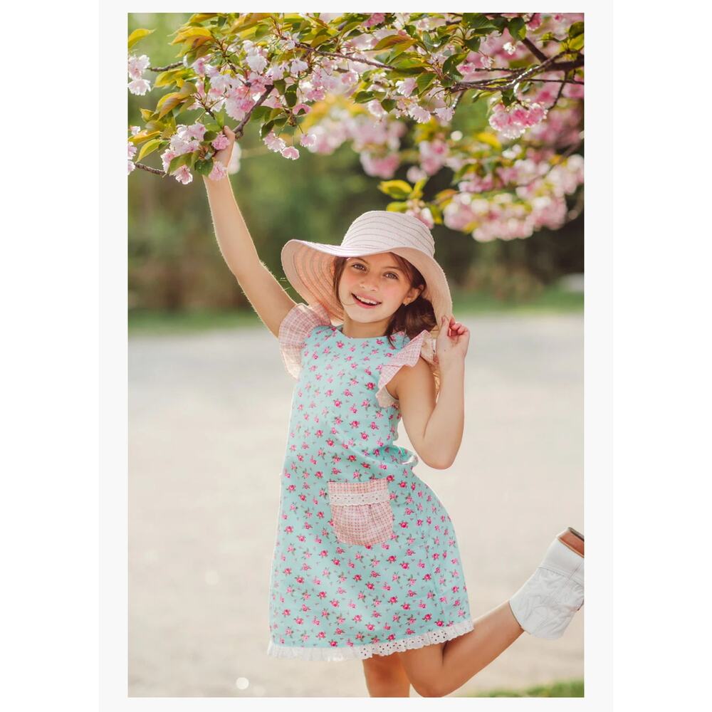VanLuke Designs Pocket Full of Roses Dress Girls Size 8